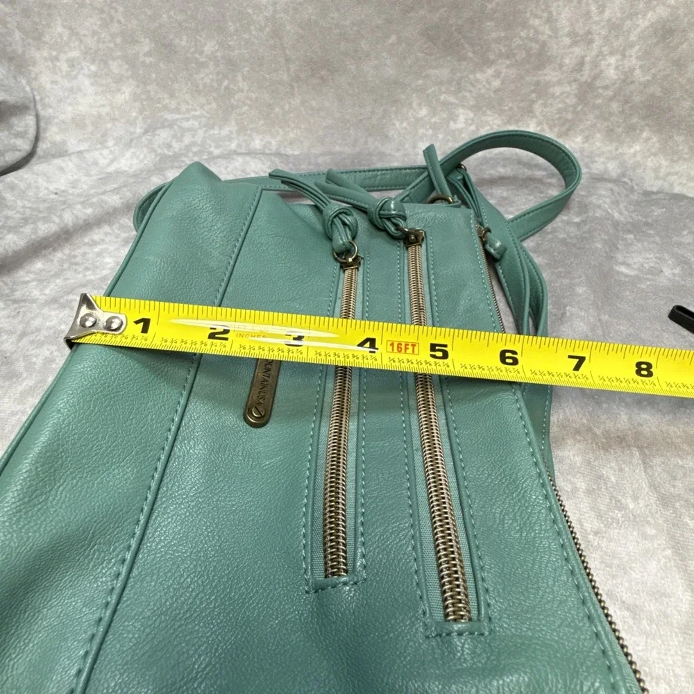 Stone Mountain USA Teal Real‎ Leather Crossbody Bag EUC
